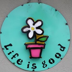 Large 3D 15” Metal Wall Art Sign Life Is Good Sign